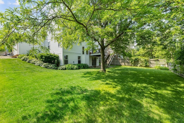 1361 Amherst Ct, Grayslake, IL 60030 - view of yard with stairs and a wooden deck