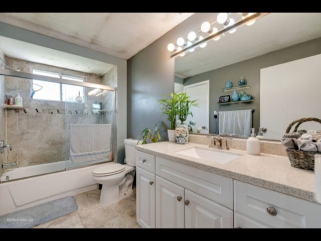 5112 Deerpath Rd, Oak Forest, IL 60452 - bathroom featuring vanity and bath / shower combo with glass door