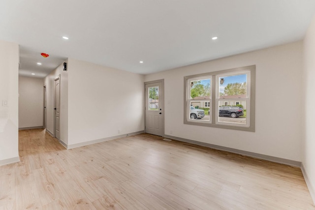 519 Everette Ave, Romeoville, IL 60446 - unfurnished room with recessed lighting and light wood-type flooring