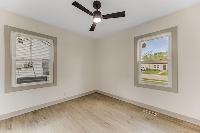 519 Everette Ave, Romeoville, IL 60446 - spare room featuring light wood-style floors and ceiling fan