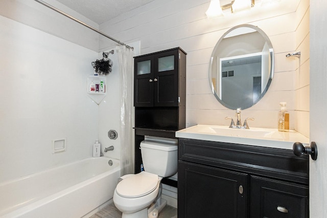 3020 Timber Hill Ct, Aurora, IL 60504 - bathroom featuring vanity and shower / bathtub combination with curtain