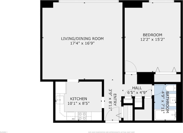 6301 N Sheridan Rd Unit 7N, Chicago, IL 60660 - view of room layout