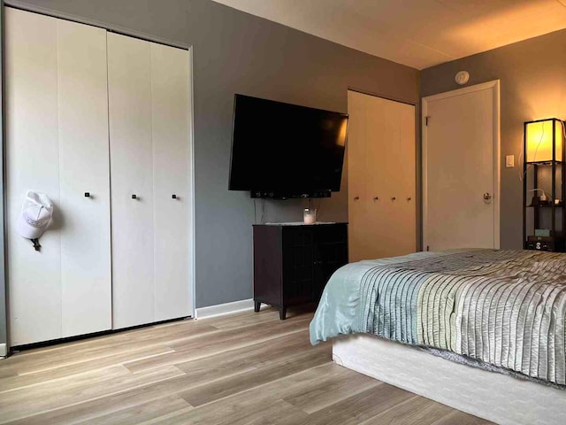 900 S River Rd Unit 3A, Des Plaines, IL 60016 - bedroom featuring light wood-style flooring and a closet