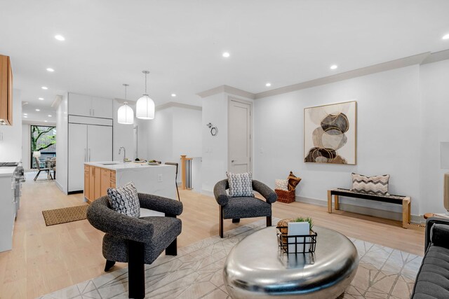 1646 N Orchard St Unit 1S, Chicago, IL 60614 - living area featuring recessed lighting and light wood-style floors