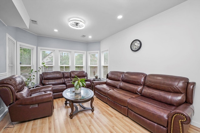 10554 S State St, Chicago, IL 60628 - living room featuring light wood-style flooring and recessed lighting