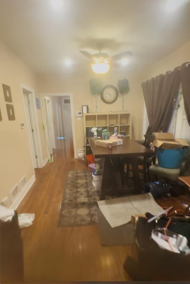 5341 S Aberdeen St, Chicago, IL 60609 - dining space with wood finished floors and ceiling fan
