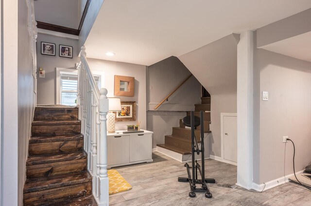 4018 N Maplewood Ave, Chicago, IL 60618 - stairway featuring wood finished floors