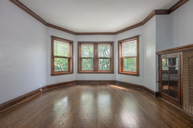 4018 N Maplewood Ave, Chicago, IL 60618 - unfurnished room with wood finished floors and ornamental molding