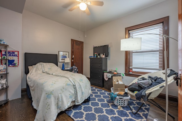 4018 N Maplewood Ave, Chicago, IL 60618 - bedroom with wood finished floors and a ceiling fan