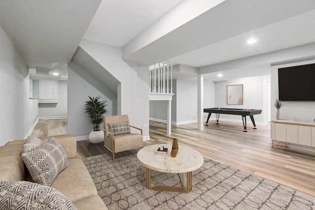 21649 Kent Ct, Frankfort, IL 60423 - living area featuring light wood-style floors and recessed lighting