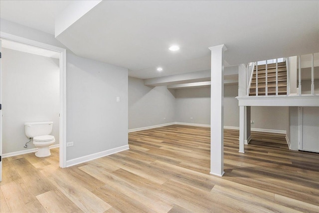21649 Kent Ct, Frankfort, IL 60423 - finished basement with recessed lighting and wood finished floors