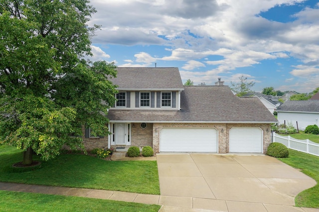 807 Eddy Rd, Bloomington, IL 61704 - traditional-style home featuring driveway, an attached garage, brick siding, and roof with shingles