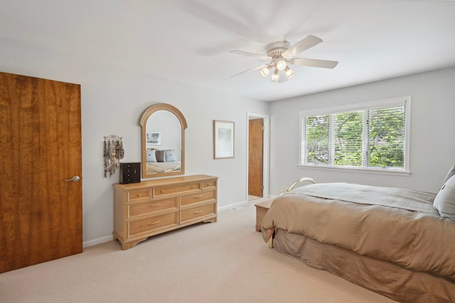 1923 N Carlyle Pl, Arlington Heights, IL 60004 - bedroom with light carpet and ceiling fan