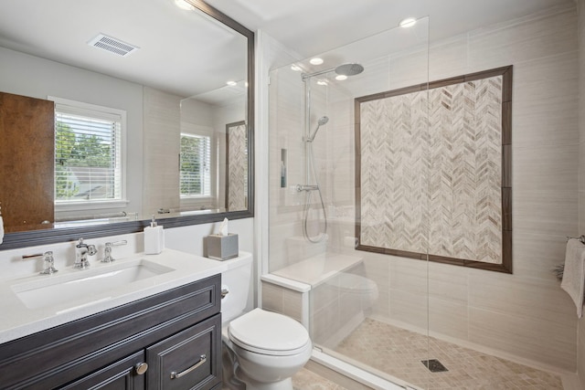 1923 N Carlyle Pl, Arlington Heights, IL 60004 - bathroom with vanity and a tile shower