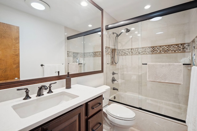 1923 N Carlyle Pl, Arlington Heights, IL 60004 - full bathroom with enclosed tub / shower combo, vanity, and recessed lighting