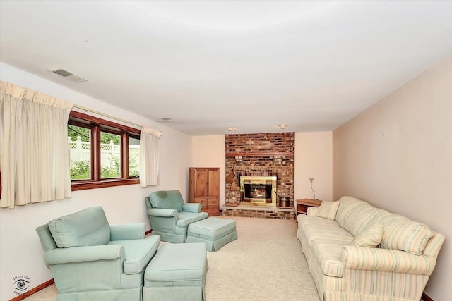 8820 Meadowview Dr, Orland Hills, IL 60487 - carpeted living room with a fireplace