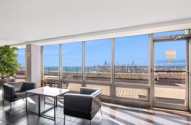 2800 N Lake Shore Dr Unit 1417, Chicago, IL 60657 - sunroom featuring a water view