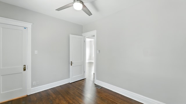 1836 Cuyler Ave, Berwyn, IL 60402 - unfurnished bedroom with dark wood-style flooring and a ceiling fan