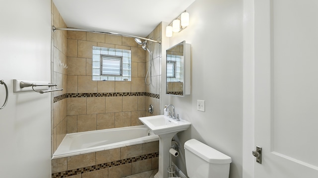 1836 Cuyler Ave, Berwyn, IL 60402 - bathroom featuring tiled shower / bath combo and toilet