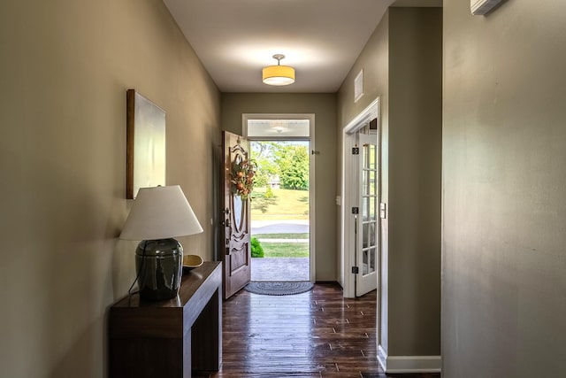 14924 S Case St, Plainfield, IL 60544 - foyer entrance with dark wood-type flooring and baseboards