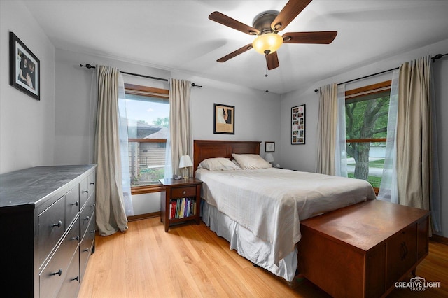 2290 Copley St, Aurora, IL 60506 - bedroom featuring light wood-type flooring and ceiling fan