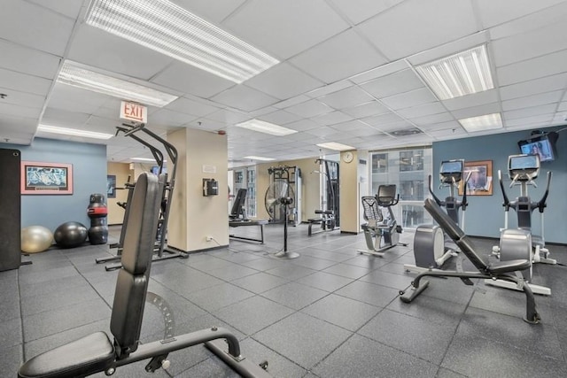 200 N Dearborn St Unit 2402, Chicago, IL 60601 - workout area with a drop ceiling