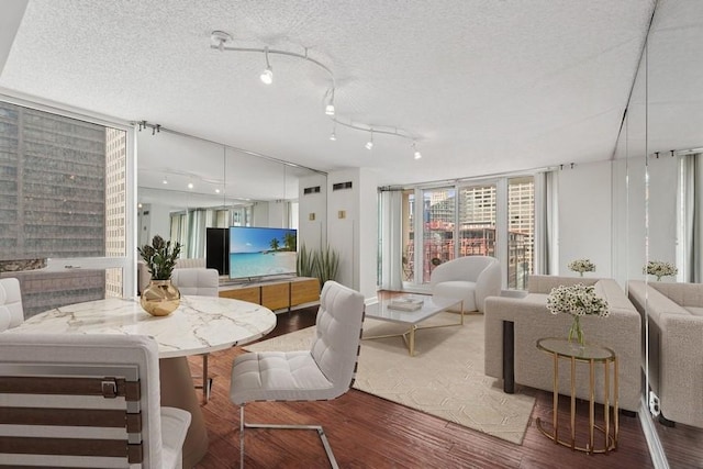 200 N Dearborn St Unit 2402, Chicago, IL 60601 - living area with wood finished floors and a textured ceiling