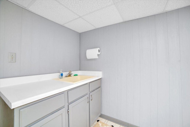 13610 S 84th Ave, Orland Park, IL 60462 - bathroom with a drop ceiling and vanity