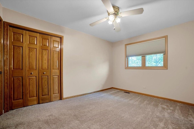 13610 S 84th Ave, Orland Park, IL 60462 - unfurnished bedroom with carpet flooring, a closet, and a ceiling fan