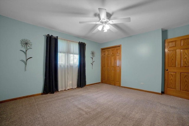 13610 S 84th Ave, Orland Park, IL 60462 - unfurnished bedroom featuring carpet, a closet, and a ceiling fan