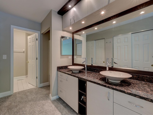 195 Island Ct Unit 195, Schaumburg, IL 60193 - bathroom with a closet and double vanity