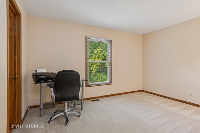 321 Breckenridge Dr, Aurora, IL 60504 - office area featuring carpet and baseboards