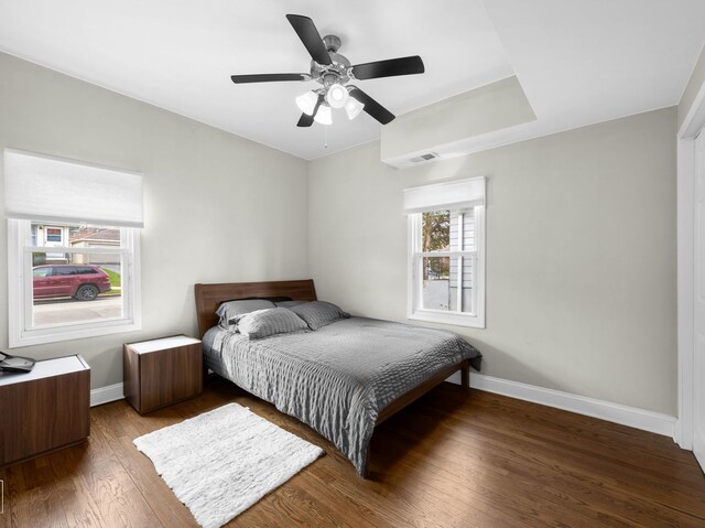 711 Illinois St, Lemont, IL 60439 - bedroom featuring wood finished floors and a ceiling fan