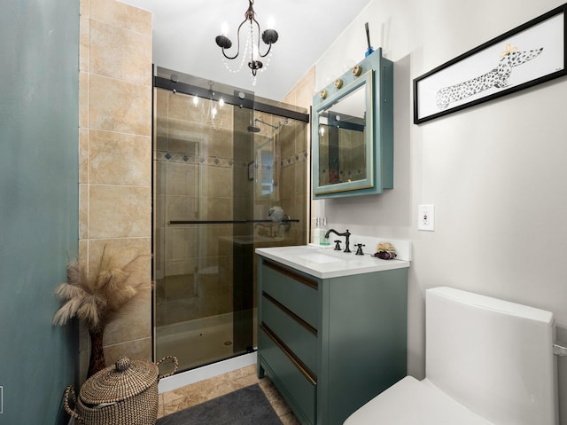 711 Illinois St, Lemont, IL 60439 - bathroom featuring a stall shower and vanity
