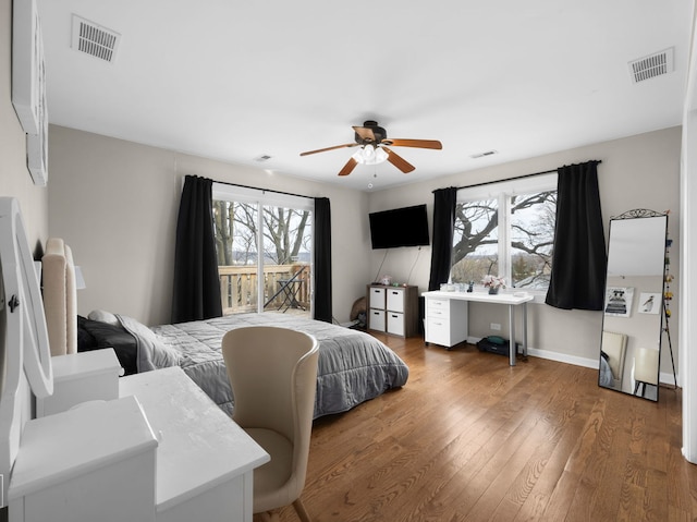 711 Illinois St, Lemont, IL 60439 - bedroom with wood finished floors and ceiling fan