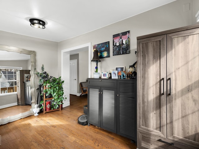 711 Illinois St, Lemont, IL 60439 - hall featuring baseboards and wood finished floors