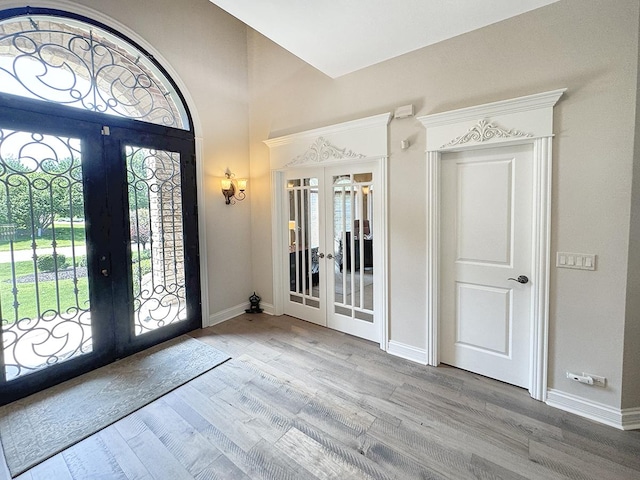 6N707 Brookhaven Ln, Saint Charles, IL 60175 - entrance foyer featuring french doors and wood finished floors