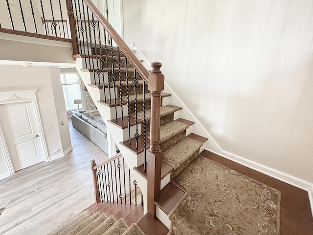 6N707 Brookhaven Ln, Saint Charles, IL 60175 - stairs featuring wood finished floors and baseboards