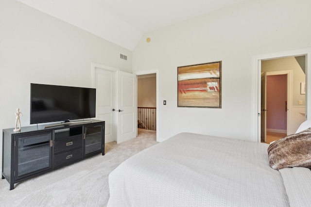 6N707 Brookhaven Ln, Saint Charles, IL 60175 - bedroom featuring light colored carpet and high vaulted ceiling