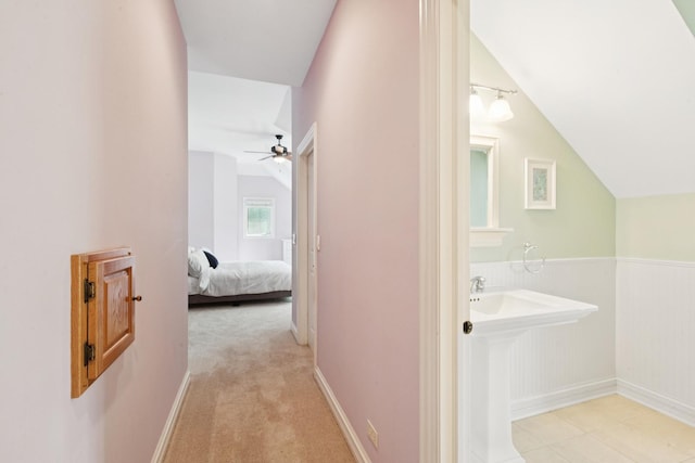 6N707 Brookhaven Ln, Saint Charles, IL 60175 - corridor with vaulted ceiling and light colored carpet