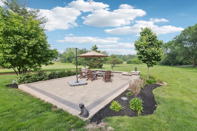 6N707 Brookhaven Ln, Saint Charles, IL 60175 - view of patio / terrace with a fire pit