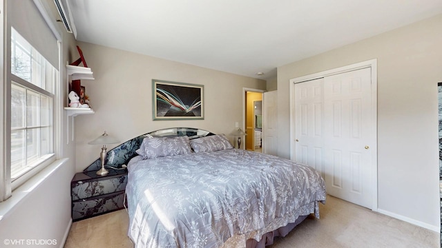 1416 S Robert Dr, Mount Prospect, IL 60056 - bedroom featuring light colored carpet and a closet