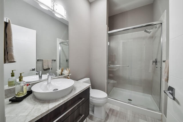 2412 Sharon Ct, Naperville, IL 60564 - bathroom featuring a stall shower and vanity