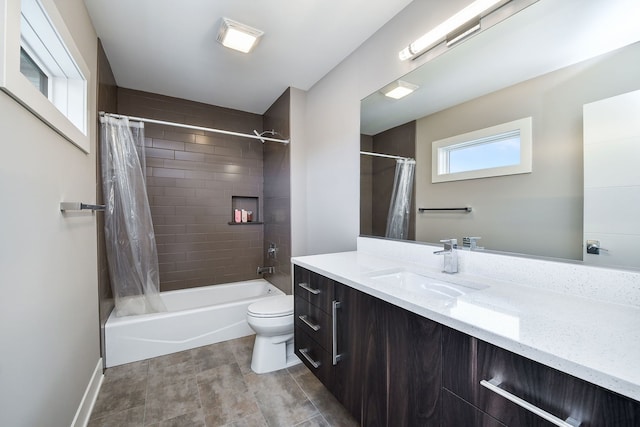 2412 Sharon Ct, Naperville, IL 60564 - bathroom with vanity and shower / tub combo with curtain