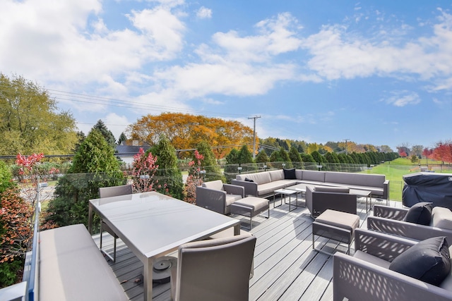 2412 Sharon Ct, Naperville, IL 60564 - deck with outdoor lounge area and outdoor dining area