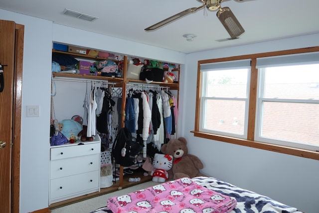 5125 N La Crosse Ave, Chicago, IL 60630 - bedroom with a closet and a ceiling fan