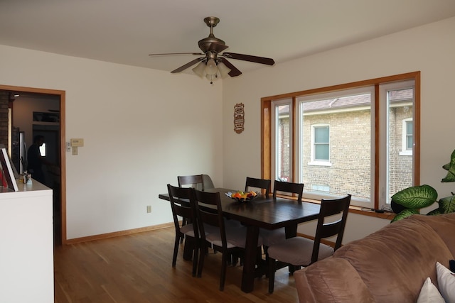 5125 N La Crosse Ave, Chicago, IL 60630 - dining area with wood finished floors and ceiling fan
