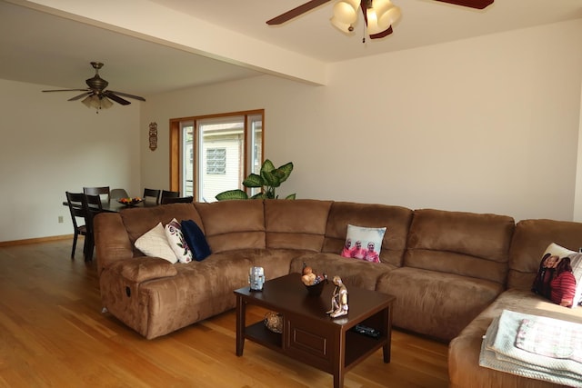 5125 N La Crosse Ave, Chicago, IL 60630 - living room featuring ceiling fan and light wood-type flooring