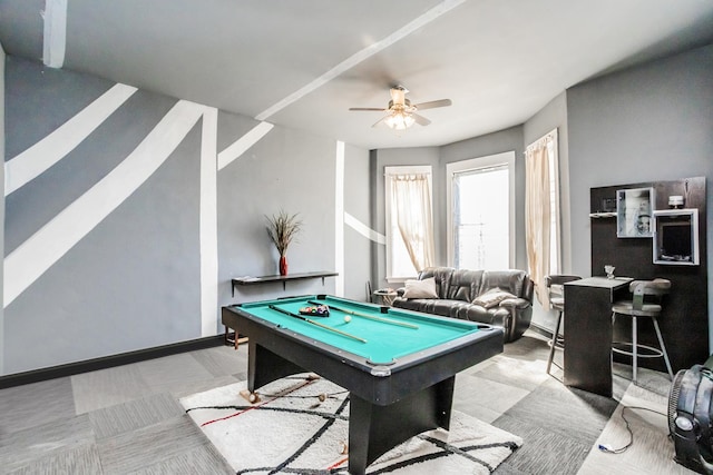 6455 S Marshfield Ave, Chicago, IL 60636 - game room with a ceiling fan and billiards table