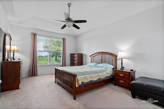 433 Davis Dr, Sycamore, IL 60178 - bedroom featuring carpet, a ceiling fan, and a raised ceiling